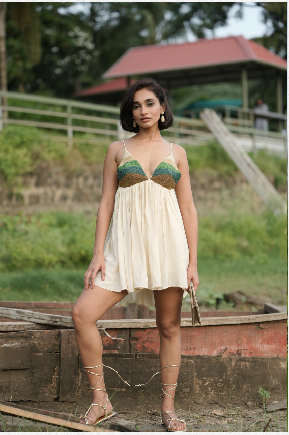 IVORY DUNE MINI DRESS